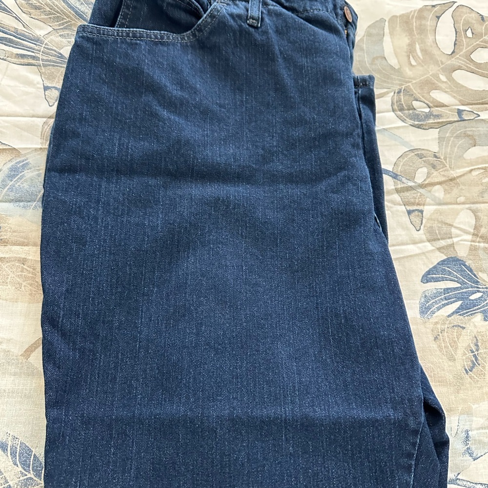 PETITE Lee Dark Blue Side Elastic Denim Jeans